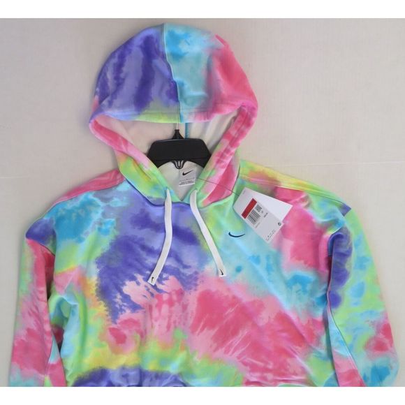 Nike DR8155 658 Women's Sz L Multi Tie Dye French Terry Training Hoodie $65 - Picture 5 of 6